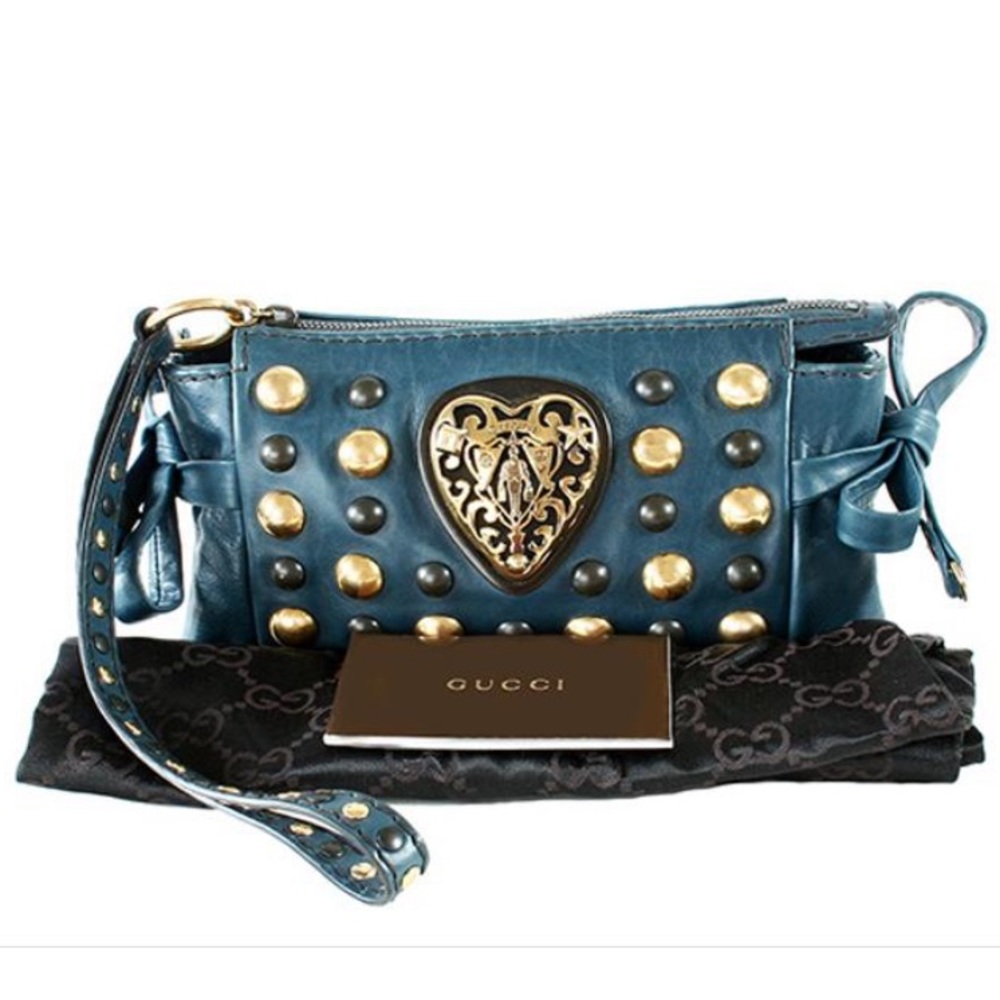 Authentic Gucci Babouska Leather Clutch